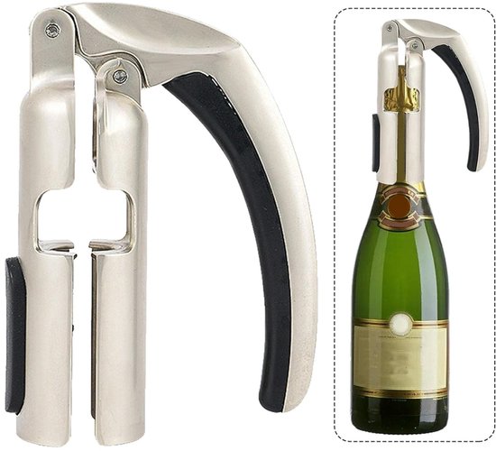 Champagnerflaschenöffner – Professioneller Korkenzieher Für Schaumweine – Silber