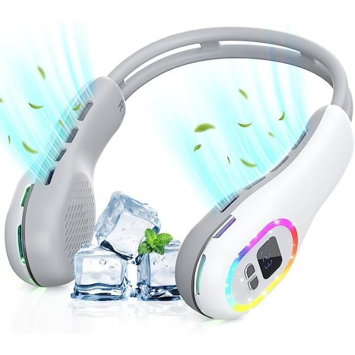 Tragbarer Nackenventilator – Zgeer – 3 Geschwindigkeitsstufen – Kabelloser Usb-anschluss – Verstellbarer Winkel – Weiß