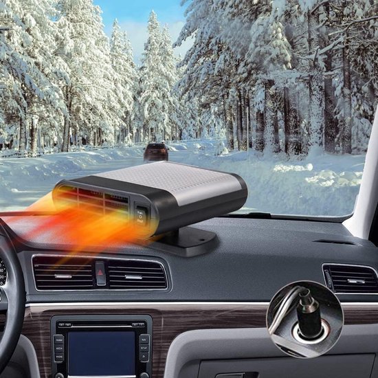 150-w-auto-windschutzscheibenantennen-antiblasenmaschine, 12-v-2-in-1-lüfterheizung, Tragbare Autoheizung, Auto-entfrosterheizung Mit 360°-drehfuß