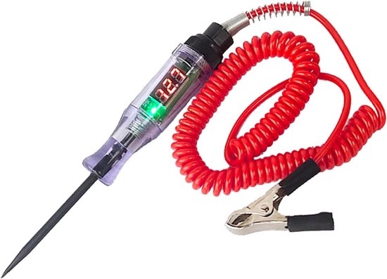 Digitaler Elektrischer Stift 6 24 V Gleichstrom Kfz Stromkreistester Rot