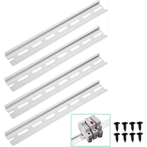 Stück Din-schiene, Aluminium-din-schiene Zur Montage Eines Verteilerschranks Im Schaltschrank (3,5 Cm / 1,38" Breit, 20 Cm / 8" Lang, 0,75 Cm / 0,3" Hoch)