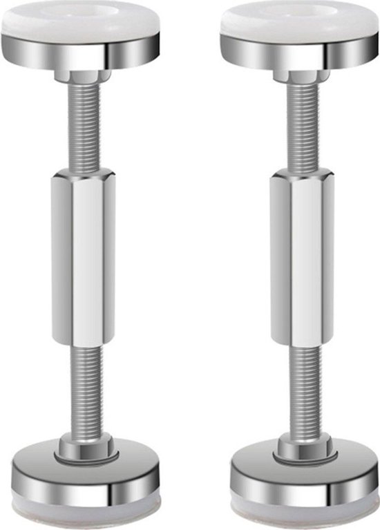 2-teiliger, Verstellbarer, Vibrationsdämpfender Teleskop-bettarm Mit Gewindewandbefestigung – Silber, Größe: Xl
