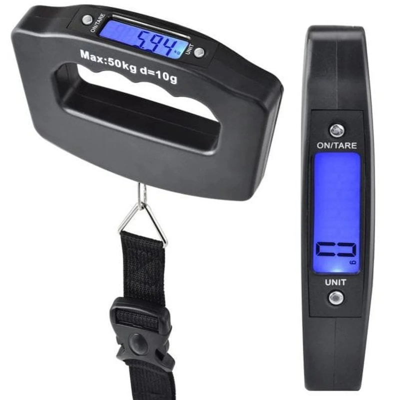 Gepäckwaage, Tragbare Digitale Elektronische Waage Für Reisekoffer, Hängewaage Mit Hintergrundbeleuchtung, Tragkraft 50 Kg (110 Lb).