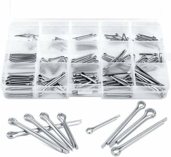 Splinte 150 Stück 15 Verschiedene Größen Edelstahl Silber Für Kleinere Mechanische Reparaturen