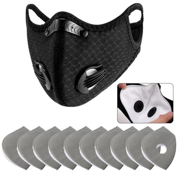 Aktivkohlefilter – 10er-pack – Wiederverwendbar – Waschbar – Inklusive Fahrradmaske