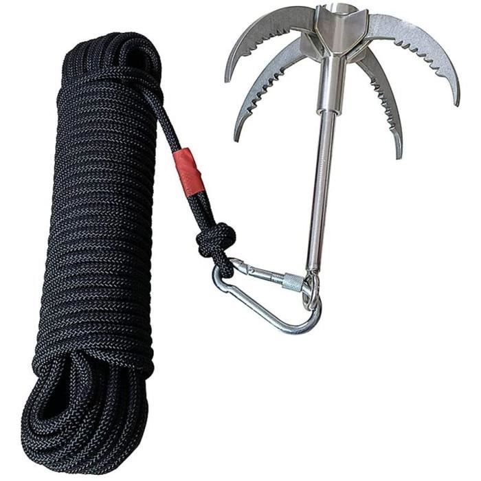 Multifunktionaler, Faltbarer 400-kg-schwerkrafthaken Mit 20-m-seil, Kletterhaken