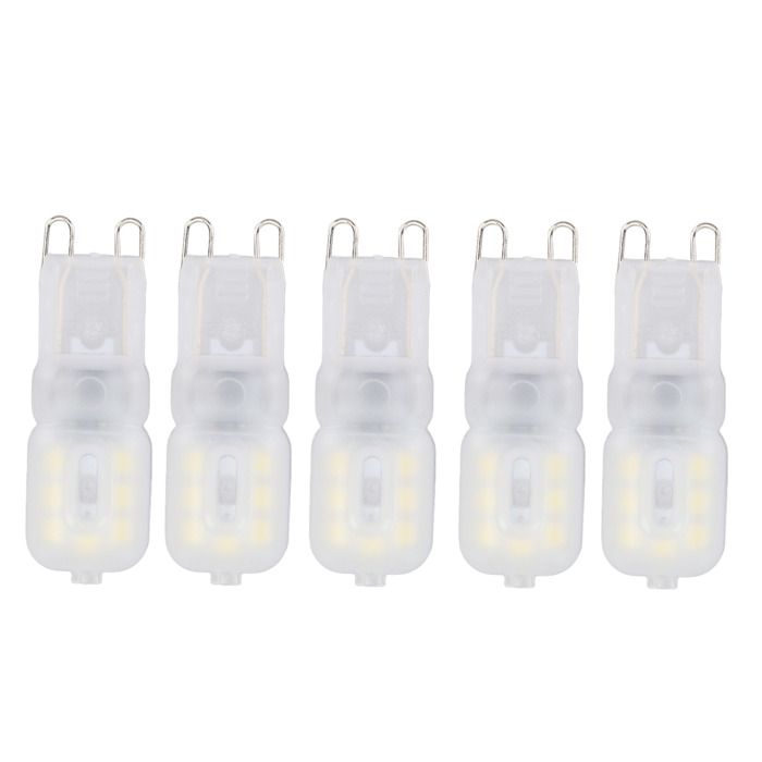 Fünf G9 14 Led-lampen, 3w Weißes Licht 6000k, 14 Led-perlen, 110v Doppelstiftsockel, Geeignet Für Steh- Und Pendelleuchten.