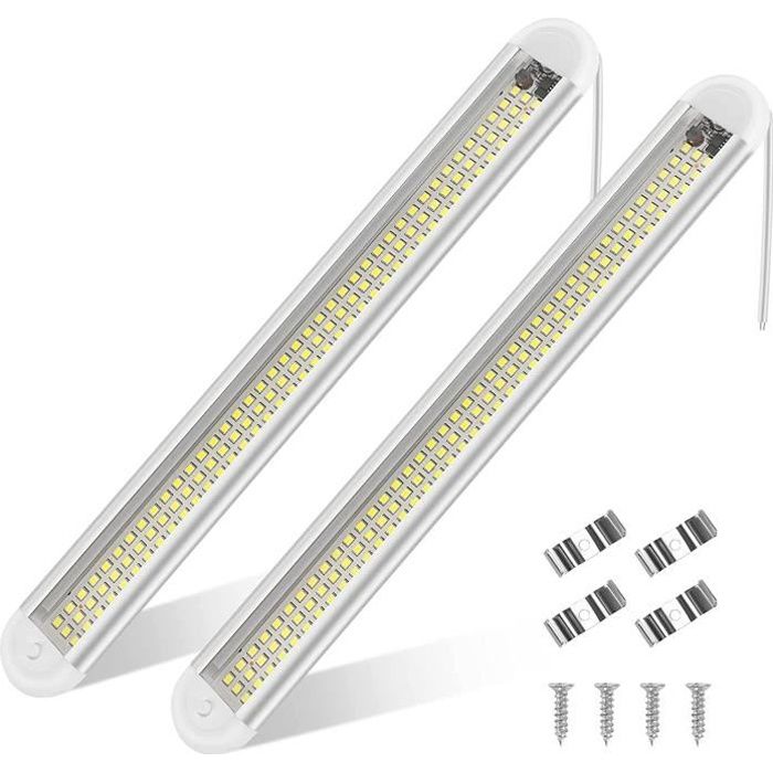 2er-set 12v Led-streifenleuchten – Innenbeleuchtung – Mit Schalter – Für Wohnmobil, Wohnwagen, Boot, Küche