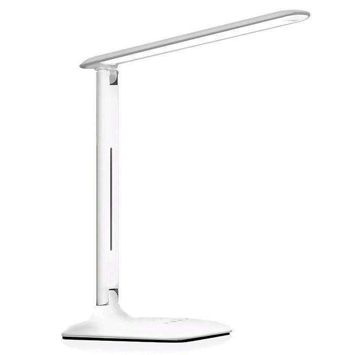 5-w-led-schreibtischlampe Mit 5 Einstellbaren Helligkeitsstufen, 5000 K Farbtemperatur, Verstellbar, Faltbar, Touch-bedienung, Weiches Licht