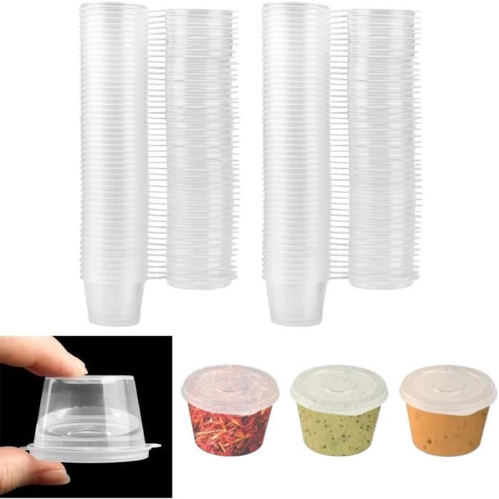 Saucenbehälter Aus Kunststoff – 25 Ml – 100 Stück – Auslaufsicher – Transparent – Stapelbar