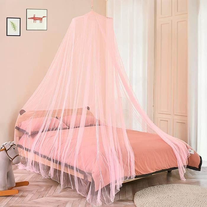 Moskitonetz – Größe L – Polyester – Rosa – Waschbar