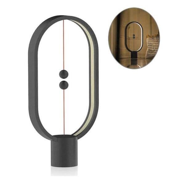 Balance Lampe Schwarz, Magnetische Led-tischlampe, Led-nachtlicht-dekoration Für Schlafzimmer, Nachttisch, Zuhause, Büro, Café - Ba
