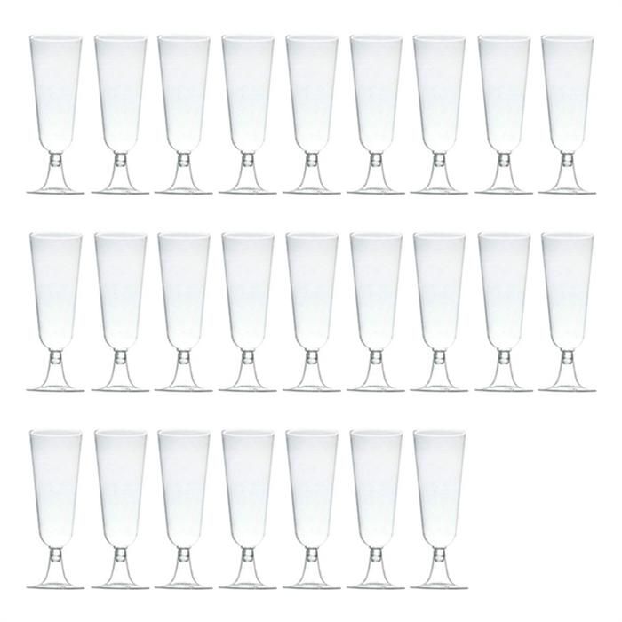 Einweg-champagnergläser – Hartplastik – 25 Stück – Unzerbrechlich – Elegantes Design – Bpa-frei
