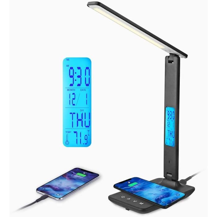Schreibtischlampe – Marsee – Led – Kabelloses Ladegerät – Verstellbar – Touch-steuerung