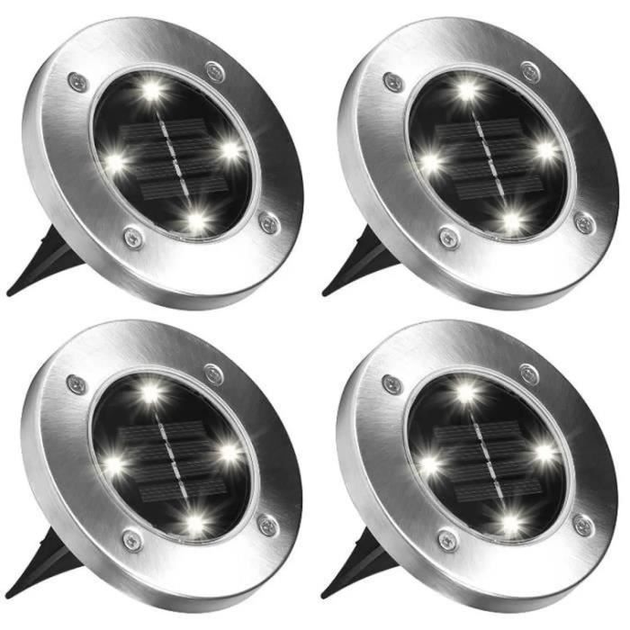 Solarleuchten – 4 Leds – Ultradünn – Einfache Installation – Solarbetrieben – Garten