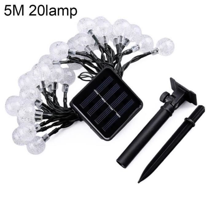 Solar-lichterkette – Led-lichterkette – 5 M, Warmweißes Licht – Für Weihnachts- Und Gartendekoration