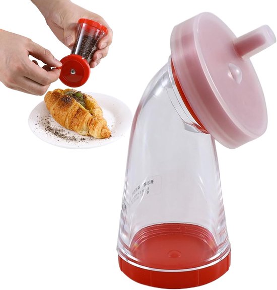 2x Sesammühle Sesammühle Manuelle Sesammühle Leinsamen Salz Pfeffer Und Kaffeemühle Leichte Rotierende Gewürzmühle Hand-kräuterschneider Für Reis
