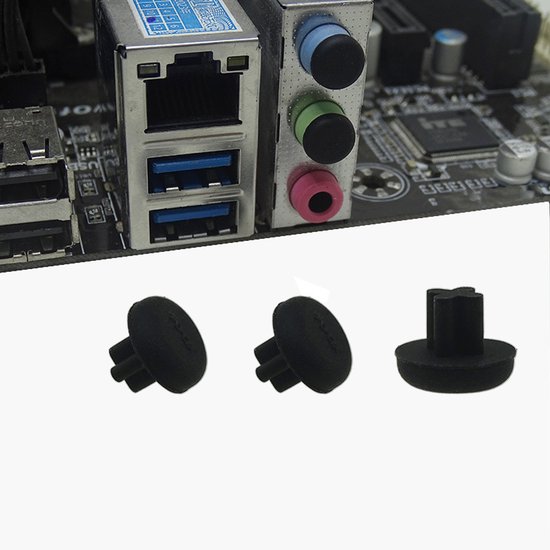 Packung Mit 30 Schwarzen 3,5 Mm Gummistaubstopfen Mit Flexiblem Design Für Langanhaltenden Schutz Vor Schmutz Und Feuchtigkeit.