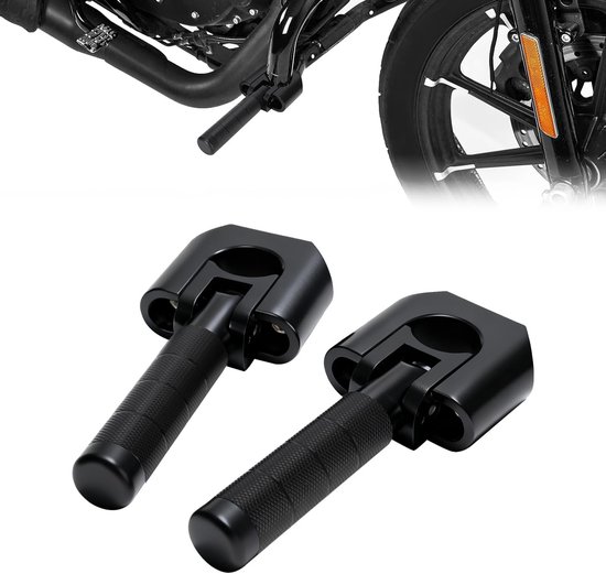 Motorrad Fußrasten Aluminiumpedale Komfortables Fahren Universelle Passform 18 Cm Länge Silber