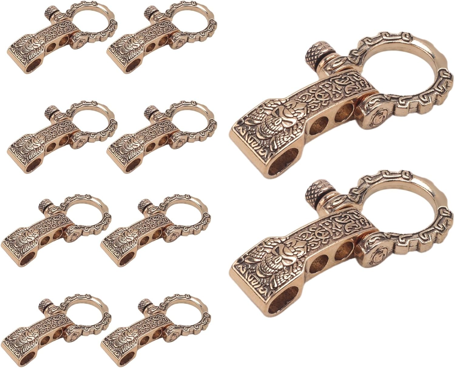 Paracord-schnallen, Bogenverschluss, Schraubstift, Anker, Schäkel, Verstellbar, Schnallen Für Paracord-armband, Gürtel, Gold, 10 Stück