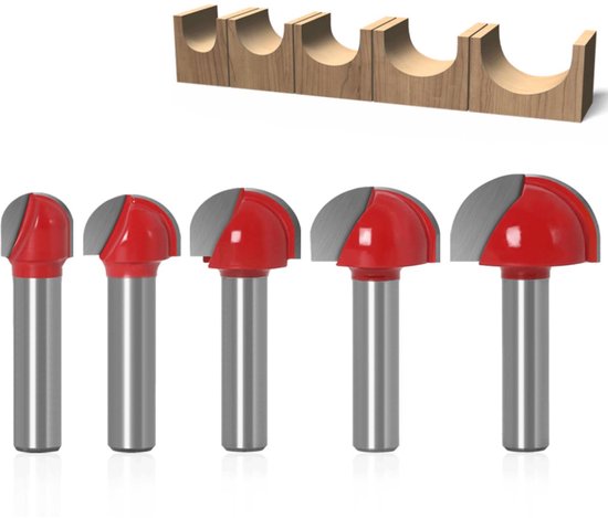 5 Teiliges Kugelkopffräser Set Für Holz Mit 8 Mm Schaft Schwalbenschwanzfräser