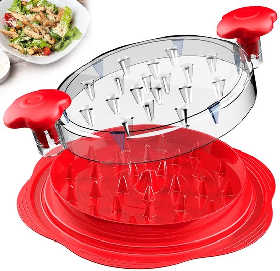 Großer Hähnchenschneider Mit Bürste Und Gabel Sichtbarer Fleischwolf, Rutschfeste Streifen, Ergonomischer Griff, Bpa Frei, Für Schweine , Rind U