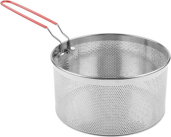 Nudelsieb Aus Edelstahl Kochkorb Zum Abtropfen Von Nudeln Abnehmbarer Griff 20 Cm Silber