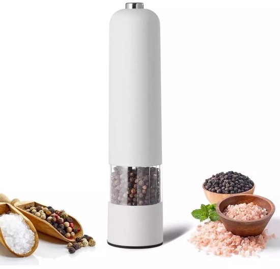 Elektrisches Pfeffer Und Salzmühlen Set 22 Cm Pfeffermühle Mahlgrad Einstellbar 2 Teiliges Gewürzmühlen Set Led Beleuchtung Kunststoff Batteriebe