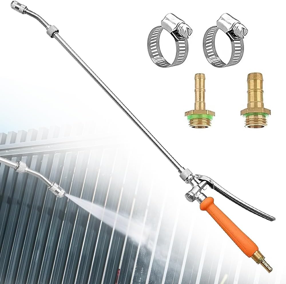 72 Cm Metal Spray Rod, Spray Lance Replacement With Universal Brass Replacement 3/8 Inch And 3/4 Inch, Irrigation Spray Stick, Pressure Washer Spray Lance, For Gardens, Car Washing, Watering