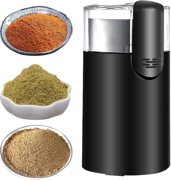 Elektrische Kaffeemühle – Edelstahl – Schwarz