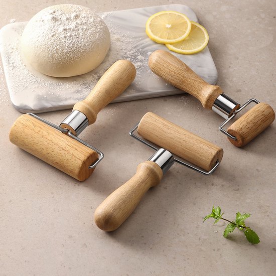 Nudelholz 2 Stück Kleines Und Mittleres Nudelholz Aus Holz Zum Ausrollen Von Teig, Nudeln, Pizza, Desserts Und Teigtaschen