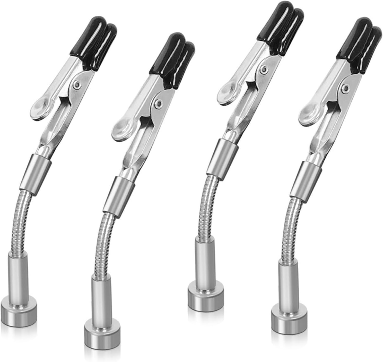 Löthilfe Mit Magnetischem, Flexiblem Arm Und Klemme, Verstellbares, Um 360° Drehbares Leiterplatten-spannwerkzeug, 4er-packung, Silberfarben (4er-packung)