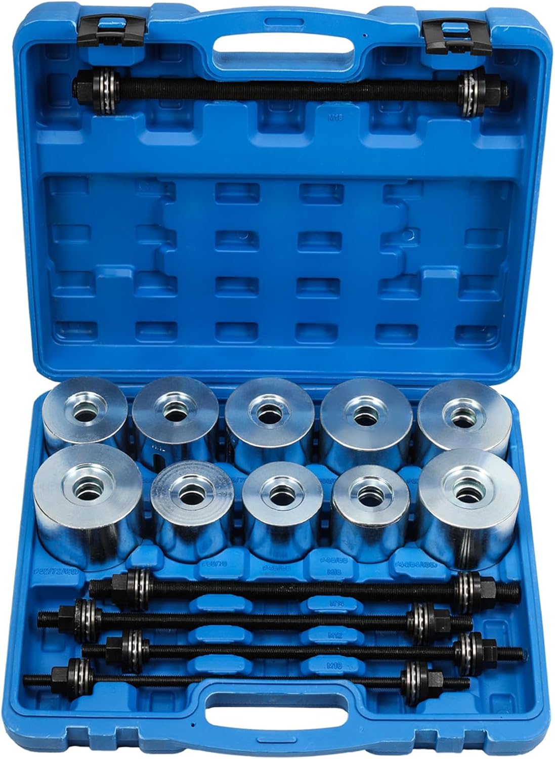 27-piece Wheel Bearing Puller Set, Silent Bearing Puller Tool, Rubber Bushings, Pressure Sleeves Set With Storage Case For Car, Truck, Axle Bearing, Assembly, Disassembly, Pressure Sleeves Set
