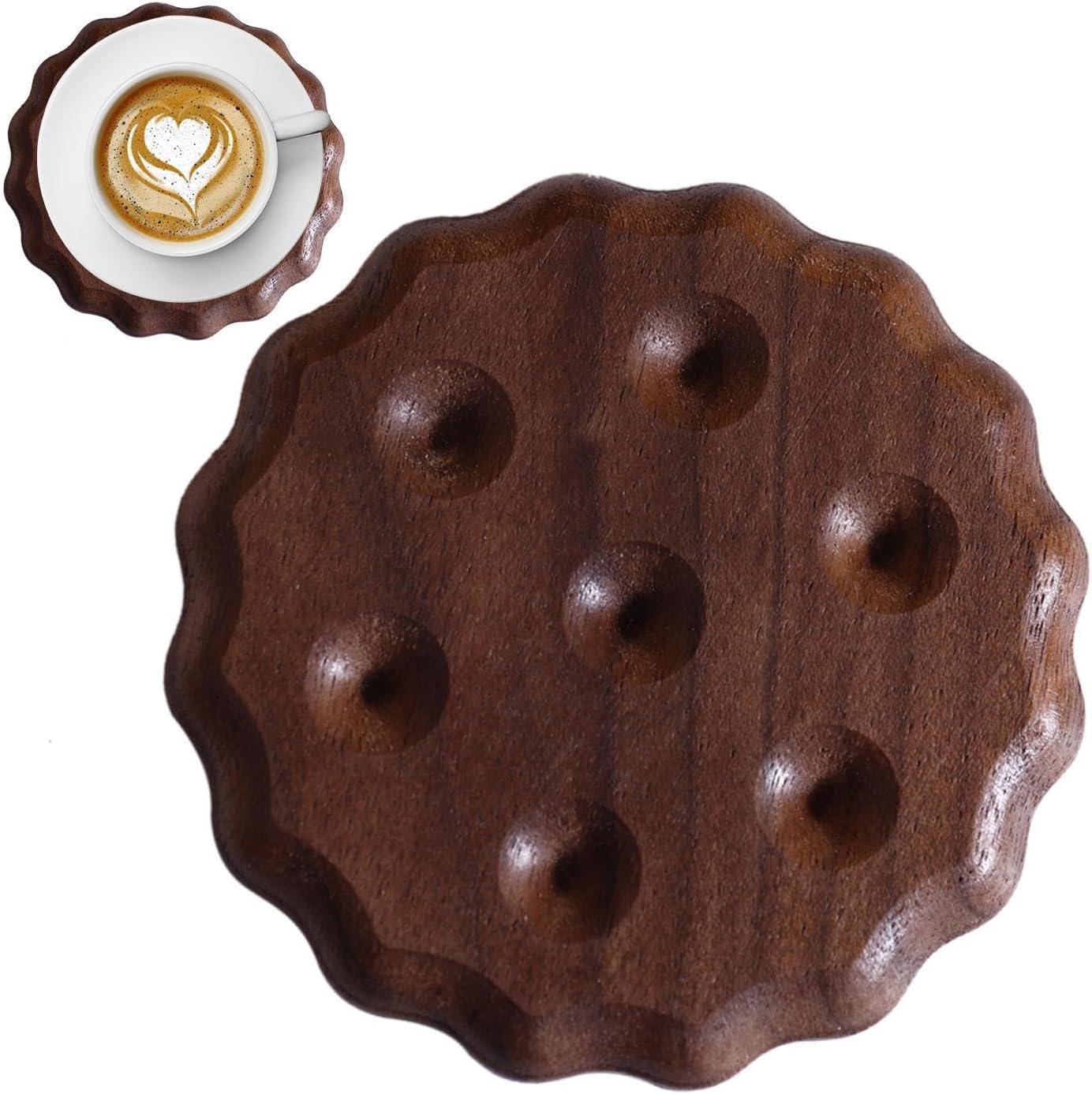 Untersetzer Aus Naturholz Für Kaffeetassen Und Becher Aus Naturholz Gefertigt, Umweltfreundlich, Hitzebeständig, Für Küche Und Haushalt
