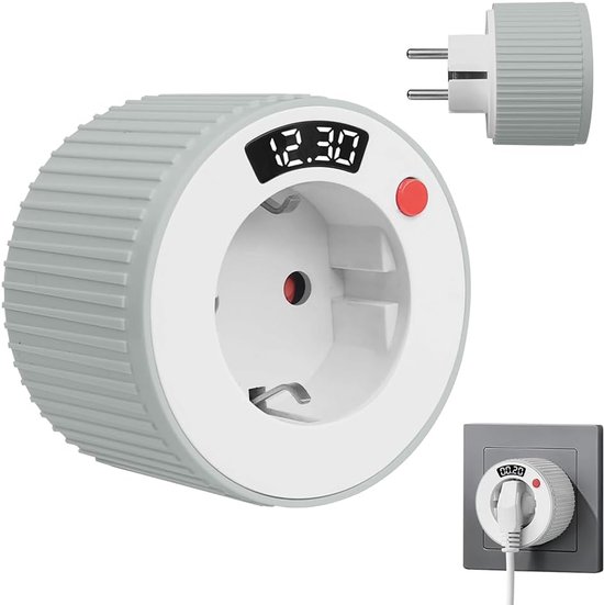 Countdown-zeitschaltuhr Mit Led-anzeige 3680 Watt Timerbereich Von 1 Minute Bis 24 Stunden Mini-zeitschaltuhr Mit Digitaler Led-anzeige Geeignet Weiß