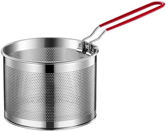 12 Cm Nudelsieb, Edelstahl-nudelsieb Mit Abnehmbarem Griff, Metall-nudelkorb, Frittierkorb, Küchensieb Zum Waschen Und Abtropfen