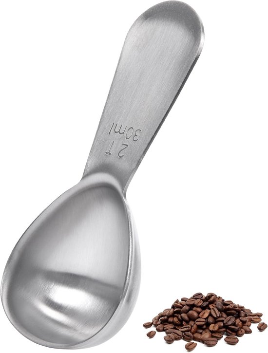 Messlöffel Aus Metall Für Kaffee, Edelstahl 18/8, Kleiner Lebensmittelmesslöffel, 2 Esslöffel Mit Kurzem Griff Für Gemahlene Kaffeebohnen, Tee, P