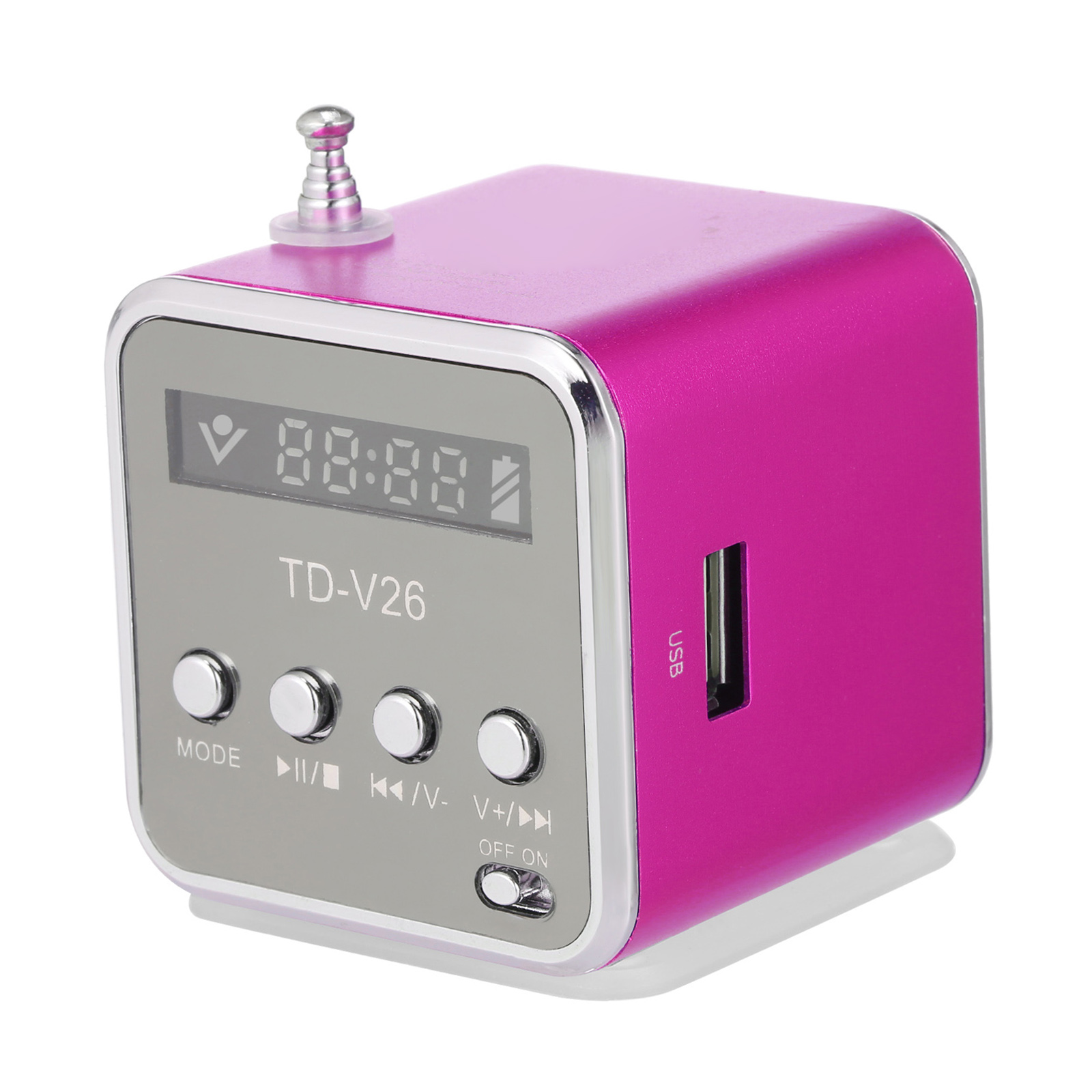 Mini-lautsprecher Mit Kabelgebundenem 3,5-mm-anschluss, Tragbarer Mp3-player, Fm-radio, Kompatibel Mit Tf-karte Und Usb-stick, Mit Lautsprecher Für Dvd, Laptop Und Mobiltelefon.