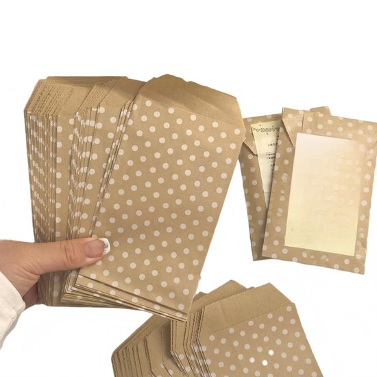 Papiertüten 100er Packung 13 X 8 Cm Verpackungstüten Braune Papiertüten Geschenktüten Süßigkeitentüten Zum Verpacken Von Geschenken, Für Kinderge