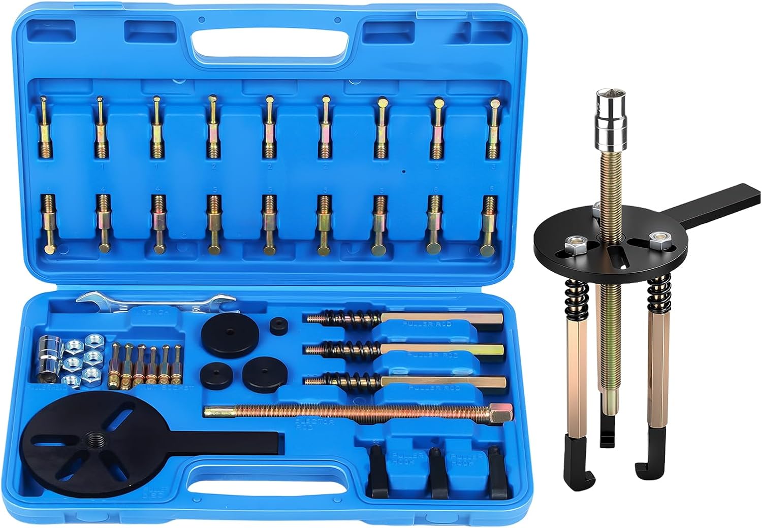 36-in-1 Bearing Puller Set, Bottom Bearing Puller, Inner Hole Puller, Ball Bearing Puller With 3-jaw Hook Puller, Bearing Disassembly Gear Puller