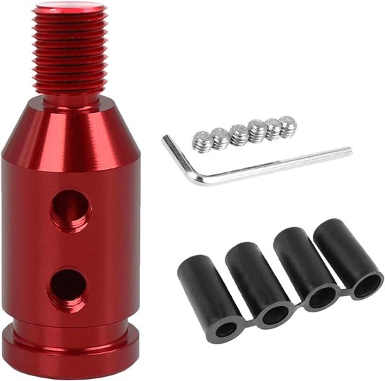 Schaltknauf – Roter Schalthebeladapter, Universeller Schaltknaufadapter Aus Aluminiumlegierung, M12x1,25, Gewindelos, Für Manuelle Schalthebel