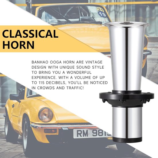 Für Antike, Klassische Oldtimer Lufthörner Im Alten Stil, 12v 110db, Laute Autohupe Vergleichbar Mit Der Von Antiken Oldtimern Mit Chromverkleidu
