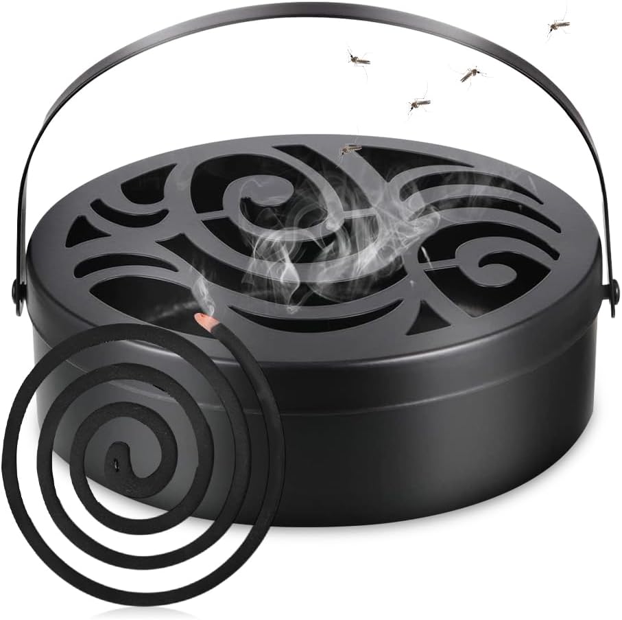 Halterung Für Mückenschutzspiralen, Mückenbox Mit Griff Und Deckel, Halter Für Anti-mücken-spiralräucherstäbchen, Rollenhalter Für Zuhause, Garten, Camping, Angeln, Outdoor-aktivitäten