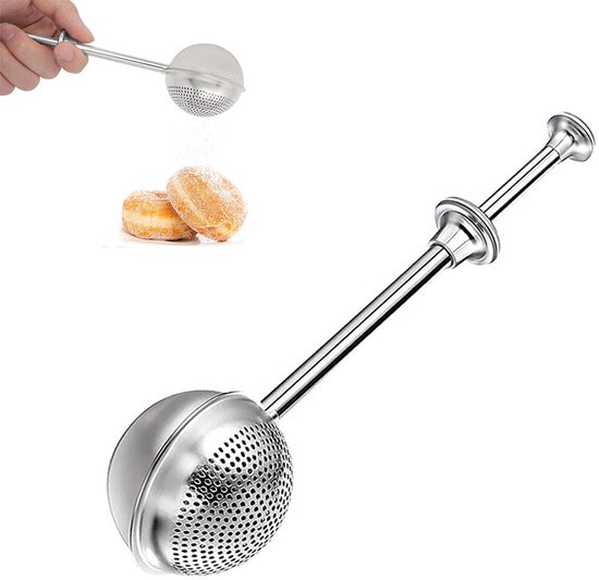 Zuckersieb Mehlsieb Mehlspender Backmehlsieb Mehlspender Aus Edelstahl Teefilter Ausziehbar Küchenutensil 18 X 5,1 Cm Für Zucker, Mehl, Gewürze U
