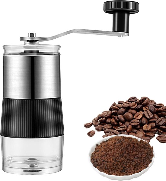 Manuelle Kaffeemühle Handkurbel Aus Edelstahl Mahlgrad Einstellbar Tragbare Kegelmühle Für French Press Und Filterkaffee Geeignet Für Die Ganze
