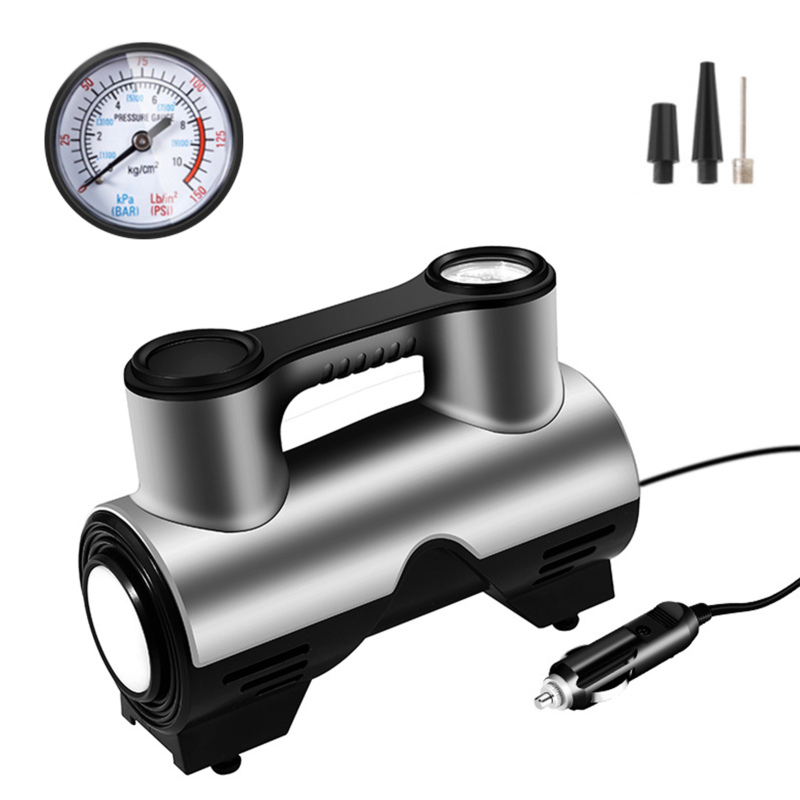Pointer Tragbarer Reifenfüller Mit Led-licht, Automatischer Abschaltfunktion Und 3 Düsen Für Auto, Fahrrad, Motorrad Und Ball.