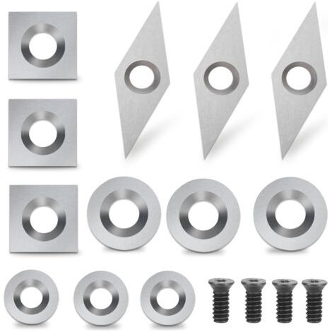 Hartmetall-wendeschneidplatten, 12 Stück, Drechselwerkzeuge, Hartmetall-wendeschneidplatten, Drechselwerkzeuge