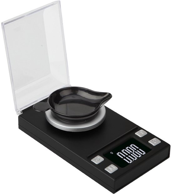 Milligrammwaage 50 G/0,001 G Präzisions Taschenwaage Mit Kalibriergewicht, Tarafunktion Und Lcd Display, Für Schmuck, Edelsteine, Pulver Und Labo