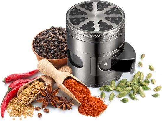Kräutermühle Manuelle Kräutermühle Kleine, Tragbare Kräutermühle Zum Mahlen Von Getrockneten Und Frischen Kräutern Für Zuhause, Küche Und Restaur