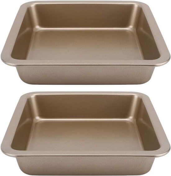 22x22x4,6 Cm Backform, 2 Teilig, Quadratische Kuchenform, Backform Aus Kohlenstoffstahl, Kuchenbackformen, Antihaft Backblech, Käsekuchen Pizzafo